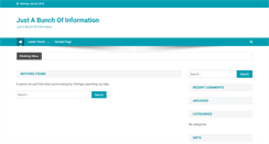 Desktop Screenshot of justabunchofinformation.com